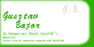 gusztav bajor business card